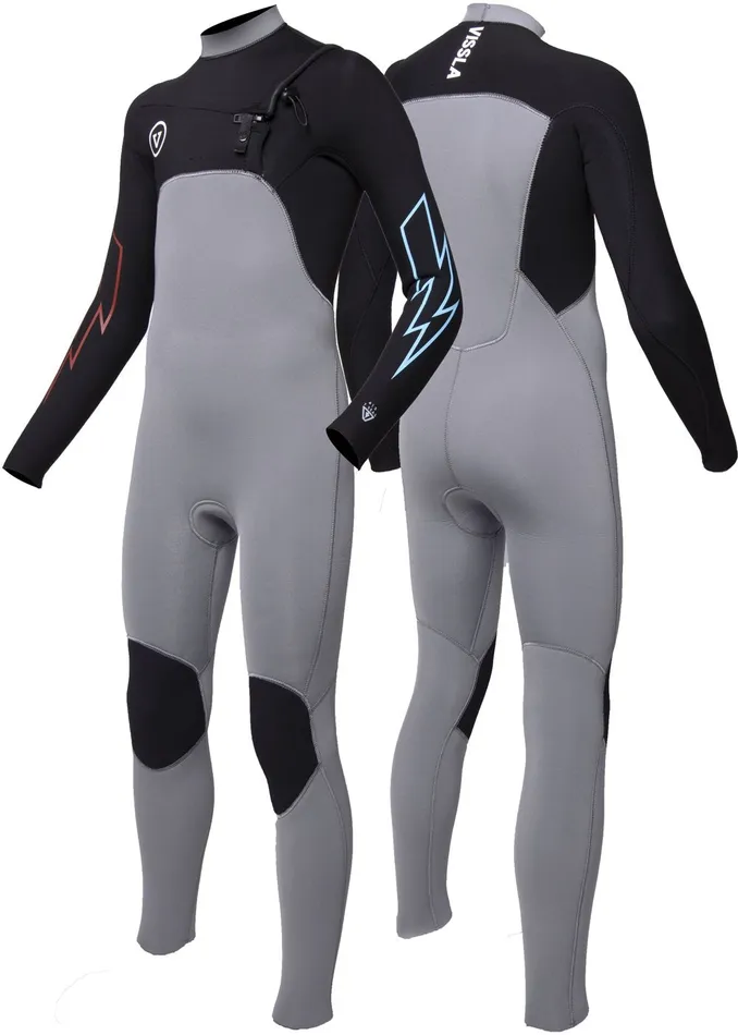 7 Seas Boys 43 Bolt Full Chest Zip Wetsuit GREY Wetsuits Vissla Youth 7 Seas Boys 43 Bolt Full Chest Zip Wetsuit GREY Wetsuits Vissla Youth