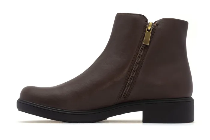 ABEO Footwear Compass Zip Dark Brown Women Boots