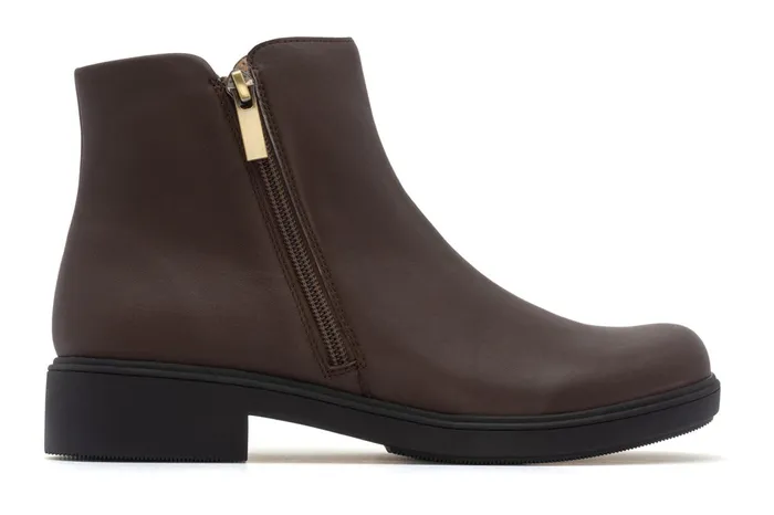 ABEO Footwear Compass Zip Dark Brown Women Boots