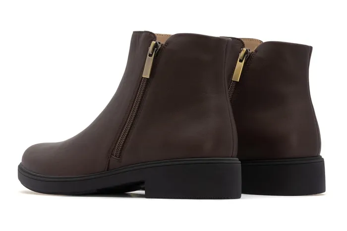 ABEO Footwear Compass Zip Dark Brown Women Boots