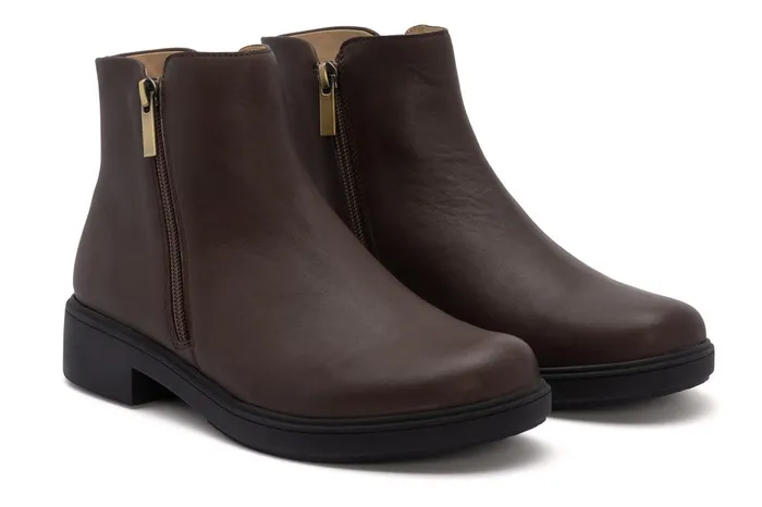 ABEO Footwear Compass Zip Dark Brown Women Boots