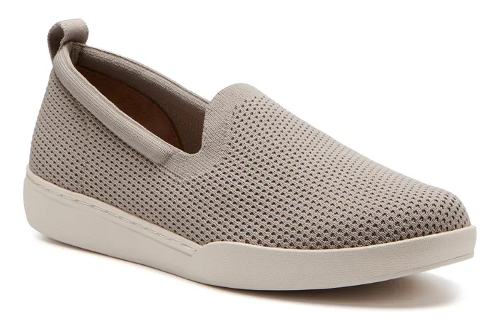 ABEO Footwear Encore Knit Slip On Taupe Women Sneakers