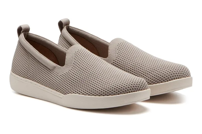 ABEO Footwear Encore Knit Slip On Taupe Women Sneakers ABEO Footwear Encore Knit Slip On Taupe Women Sneakers
