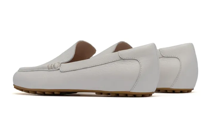 ABEO Footwear Harbor White Pebble Leather Women Dress
