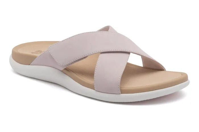 ABEO Footwear Laguna Slide Pink Leather Women Sandals