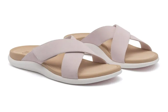 ABEO Footwear Laguna Slide Pink Leather Women Sandals