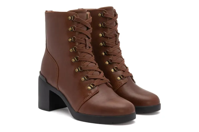 ABEO Footwear Metropolis Lace Brown Women Boots