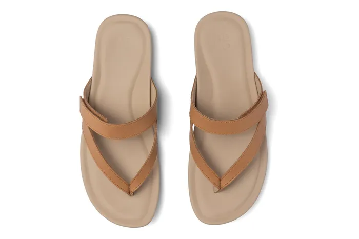 ABEO Footwear Oasis Thong Sandal Almond Women Sandals ABEO Footwear Oasis Thong Sandal Almond Women Sandals