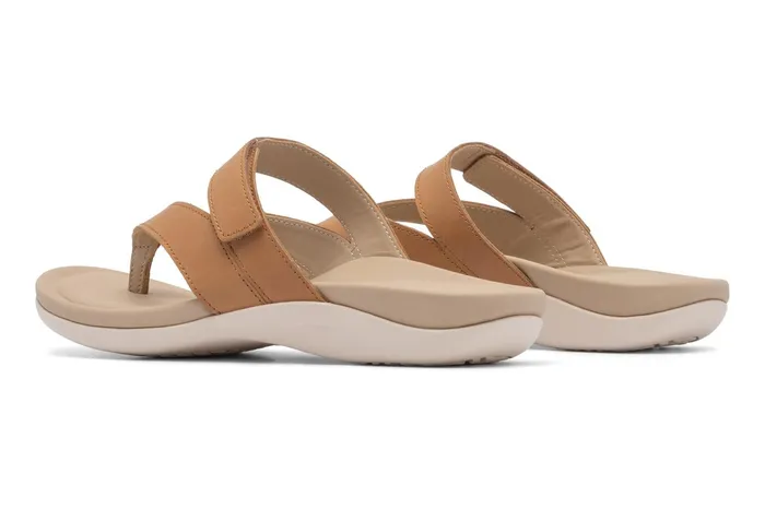 ABEO Footwear Oasis Thong Sandal Almond Women Sandals ABEO Footwear Oasis Thong Sandal Almond Women Sandals
