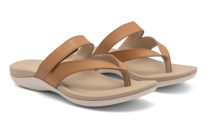 ABEO Footwear Oasis Thong Sandal Almond Women Sandals ABEO Footwear Oasis Thong Sandal Almond Women Sandals