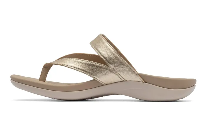 ABEO Footwear Oasis Thong Sandal Light Gold Women Sandals
