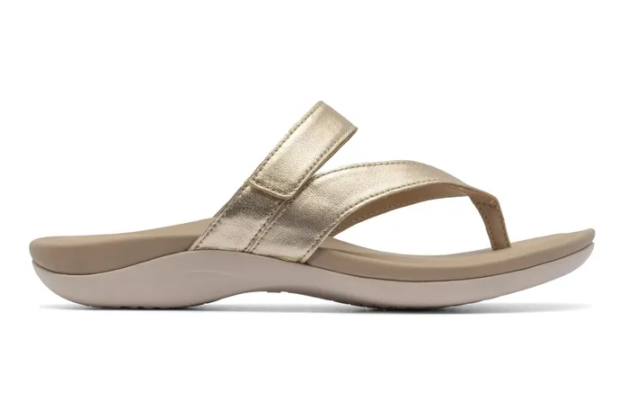 ABEO Footwear Oasis Thong Sandal Light Gold Women Sandals