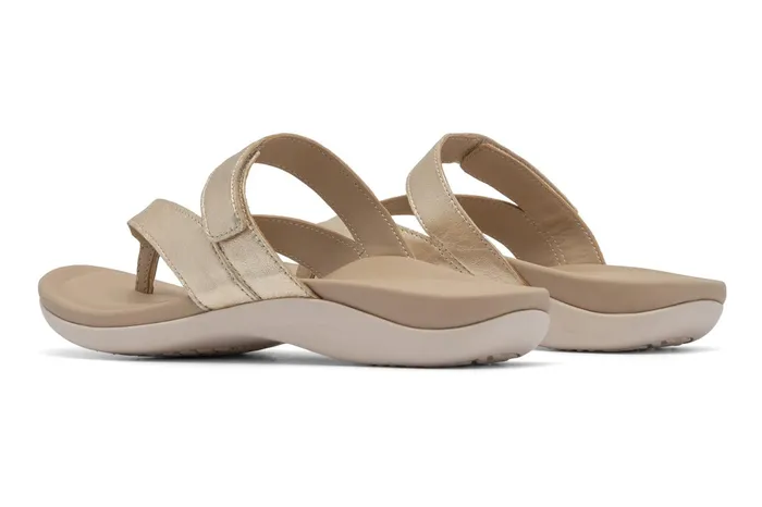 ABEO Footwear Oasis Thong Sandal Light Gold Women Sandals