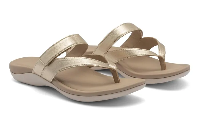 ABEO Footwear Oasis Thong Sandal Light Gold Women Sandals