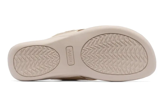ABEO Footwear Oasis Thong Sandal Light Gold Women Sandals