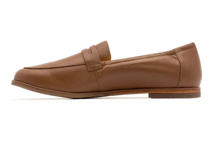 ABEO Footwear Strada Loafer Tan Nappa Women Dress
