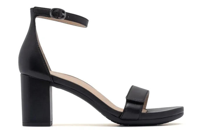 ABEO Footwear Tempo Strap Black Leather Women Dress