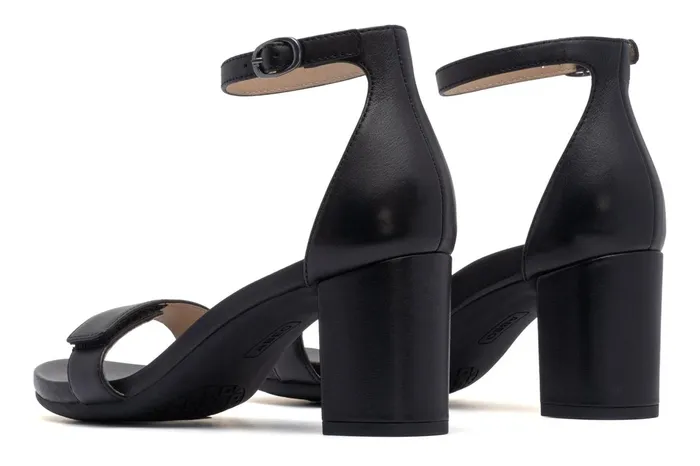 ABEO Footwear Tempo Strap Black Leather Women Dress