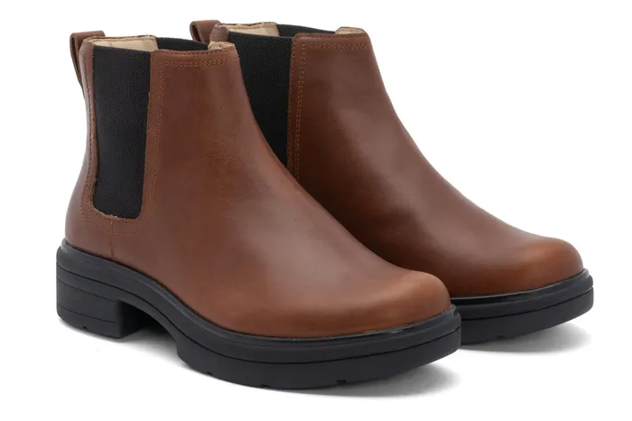 ABEO Footwear Vista Chelsea Dark Tan Women Boots