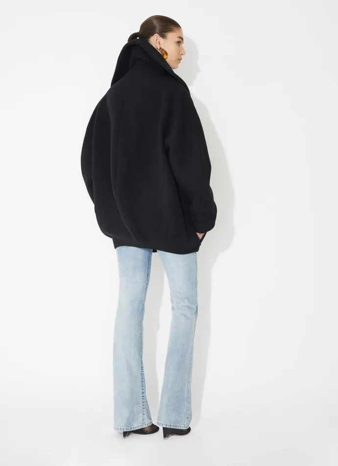 Alaa Coats and Jackets Round Wool Caban Black 8211 Women Alaa Coats and Jackets Round Wool Caban Black 8211 Women