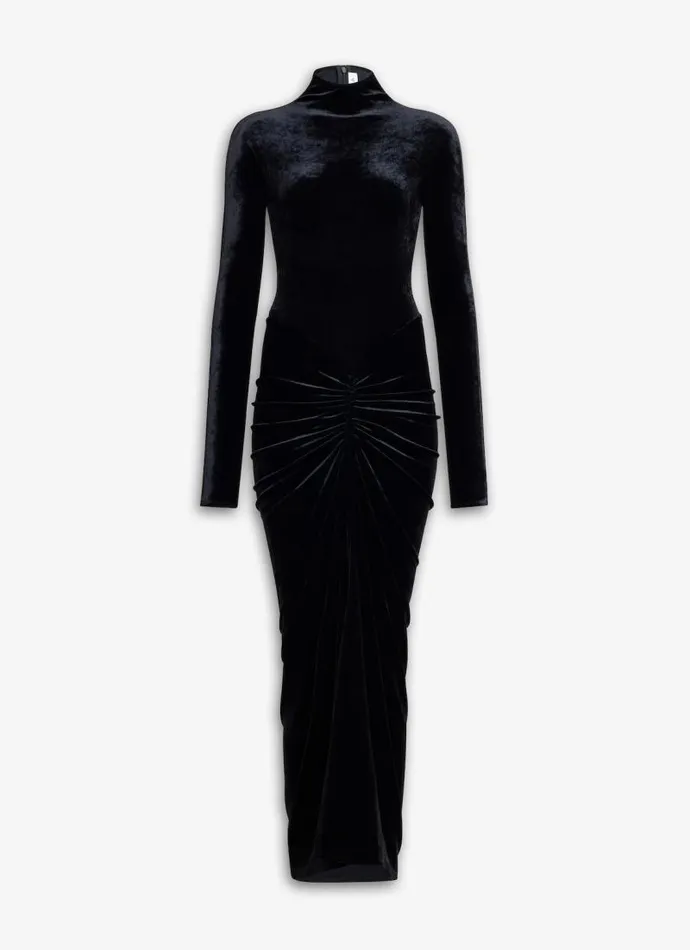Alaa Dresses DRAPED VELVET DRESS Black 8211 Women