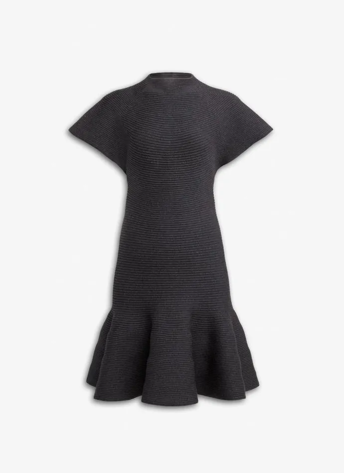 Alaa Dresses MIDI DRESS IN CIRCULAR RIBBED KNIT Black 8211 Women