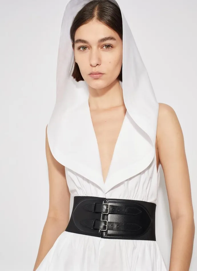 Alaa Dresses Poplin Hood Dress White 8211 Women
