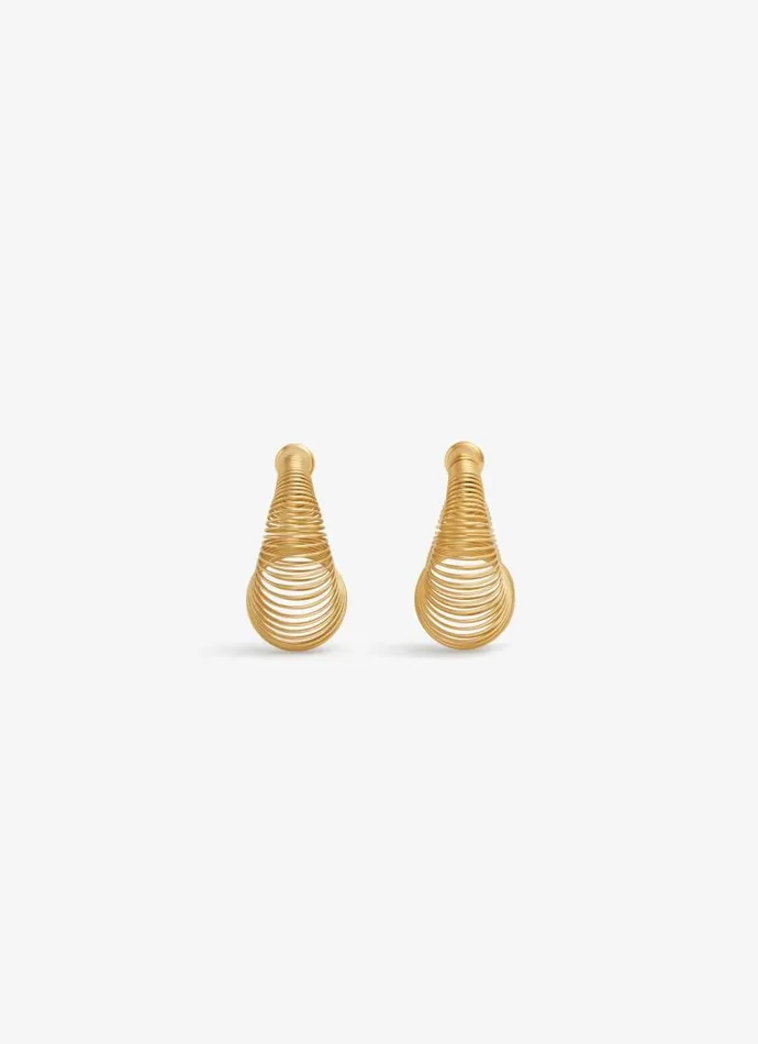 Alaa Jewels SPIRAL HOOP EARRINGS Gold 8211 Women