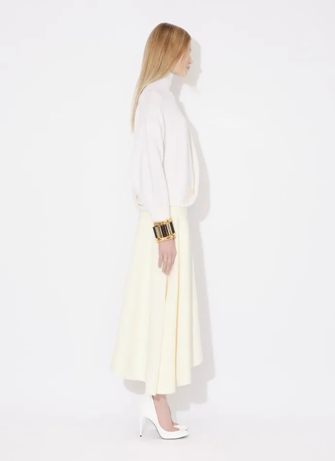 Alaa Knitwear ASYMMETRICAL KNIT JUMPER Natural White 8211 Women Alaa Knitwear ASYMMETRICAL KNIT JUMPER Natural White 8211 Women