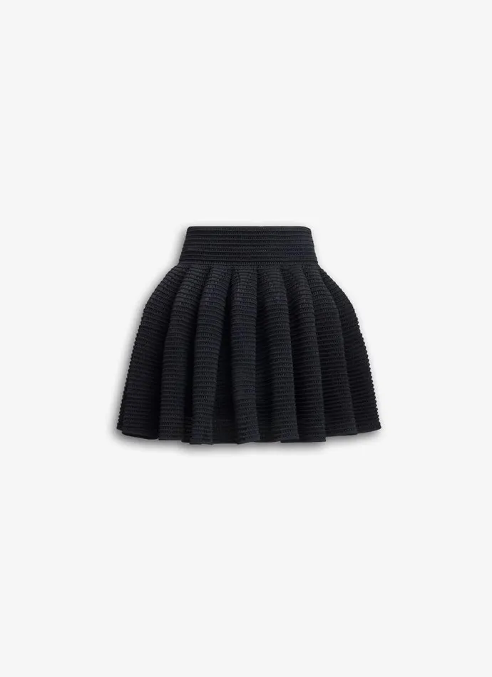 Alaa Knitwear CRINOLINE KNIT MINI SKIRT Black 8211 Women