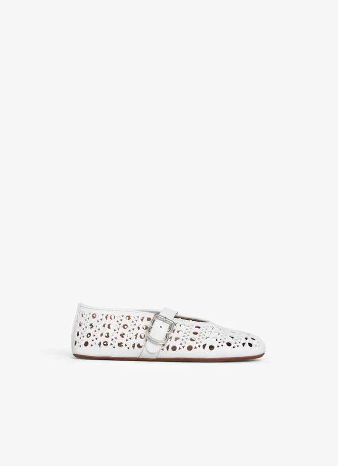 Alaa La Ballerine BALLET FLATS IN VIENNE LAMBSKIN White 8211 Women
