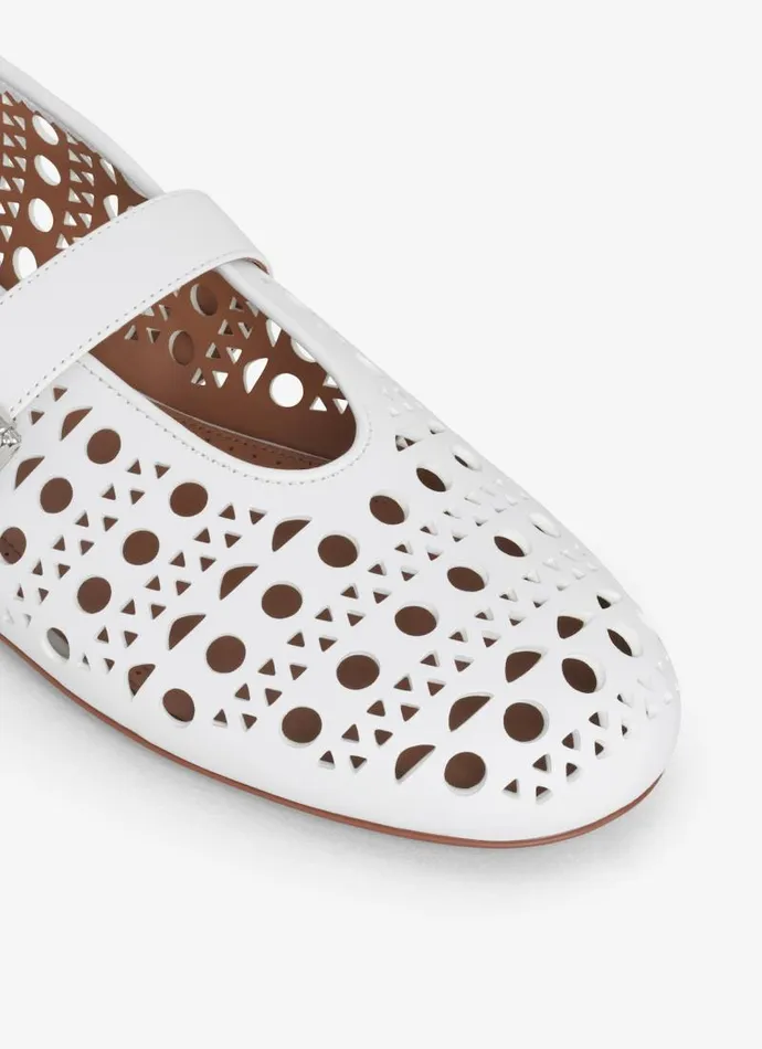 Alaa La Ballerine BALLET FLATS IN VIENNE LAMBSKIN White 8211 Women