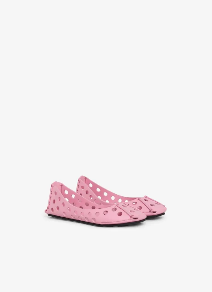 Alaa La Ballerine PERFO BALLET FLATS IN CALFSKIN Candy 8211 Women Alaa La Ballerine PERFO BALLET FLATS IN CALFSKIN Candy 8211 Women