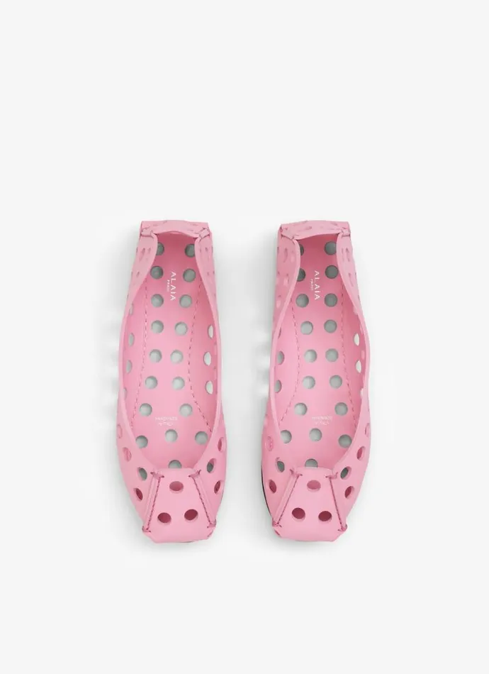 Alaa La Ballerine PERFO BALLET FLATS IN CALFSKIN Candy 8211 Women Alaa La Ballerine PERFO BALLET FLATS IN CALFSKIN Candy 8211 Women