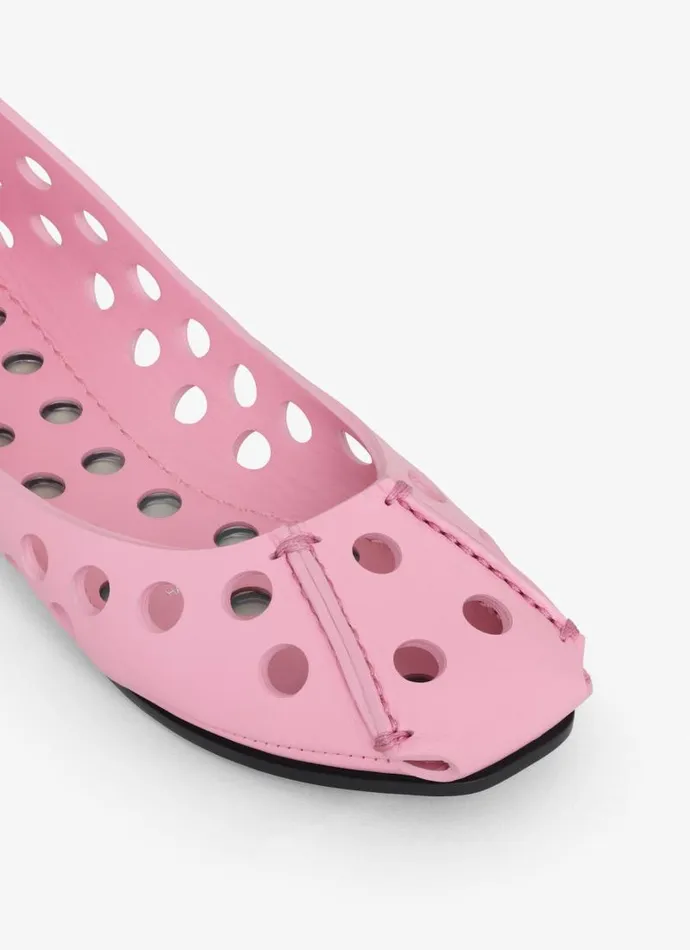 Alaa La Ballerine PERFO BALLET FLATS IN CALFSKIN Candy 8211 Women Alaa La Ballerine PERFO BALLET FLATS IN CALFSKIN Candy 8211 Women