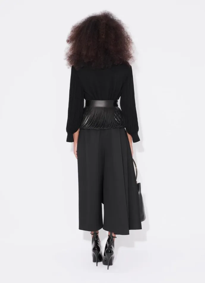 Alaa Pants and Shorts ASYMMETRICAL SKIRT TROUSERS Black 8211 Women