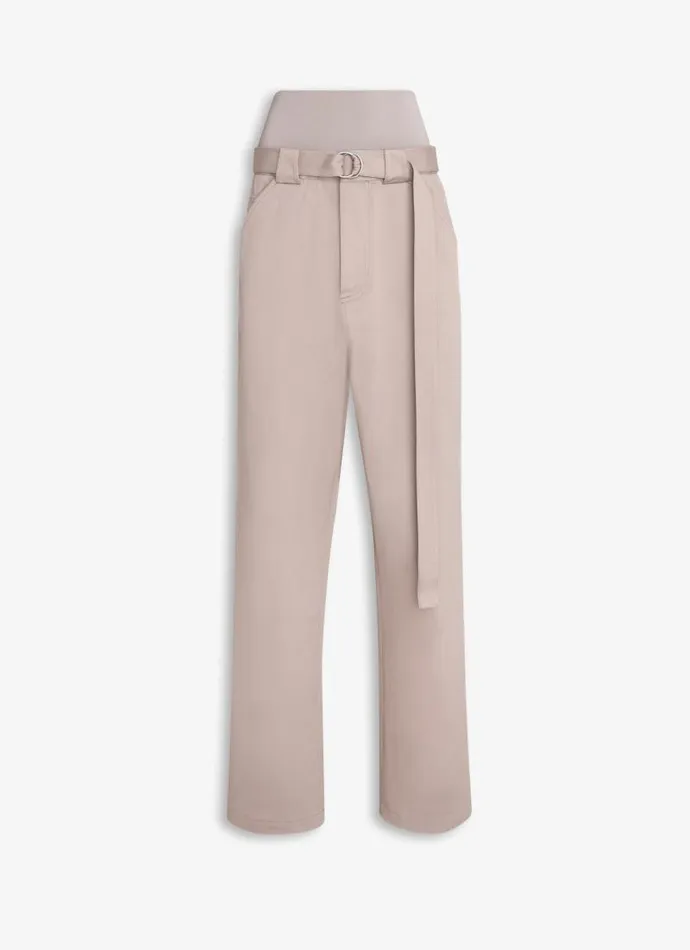 Alaa Pants and Shorts CARGO TROUSERS WITH KNIT BAND Tan 8211 Women
