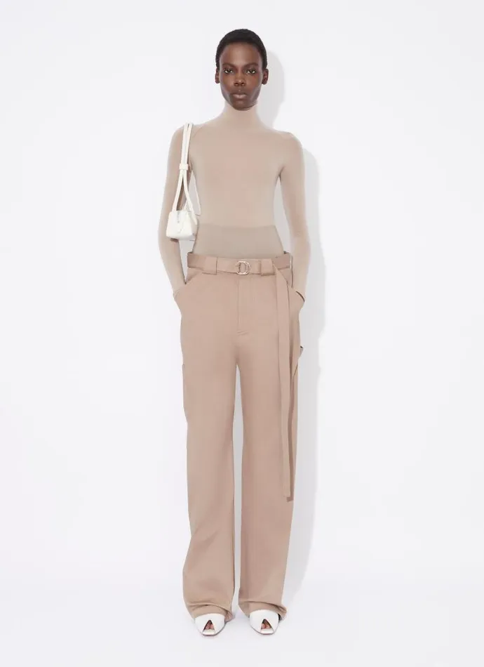 Alaa Pants and Shorts CARGO TROUSERS WITH KNIT BAND Tan 8211 Women Alaa Pants and Shorts CARGO TROUSERS WITH KNIT BAND Tan 8211 Women