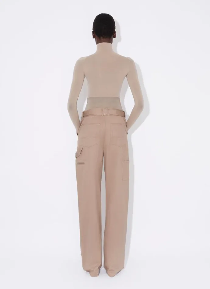 Alaa Pants and Shorts CARGO TROUSERS WITH KNIT BAND Tan 8211 Women Alaa Pants and Shorts CARGO TROUSERS WITH KNIT BAND Tan 8211 Women