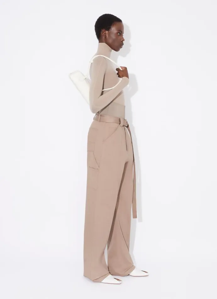 Alaa Pants and Shorts CARGO TROUSERS WITH KNIT BAND Tan 8211 Women Alaa Pants and Shorts CARGO TROUSERS WITH KNIT BAND Tan 8211 Women