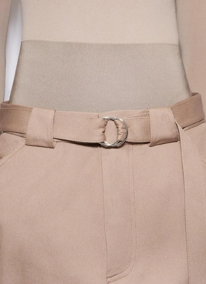 Alaa Pants and Shorts CARGO TROUSERS WITH KNIT BAND Tan 8211 Women Alaa Pants and Shorts CARGO TROUSERS WITH KNIT BAND Tan 8211 Women