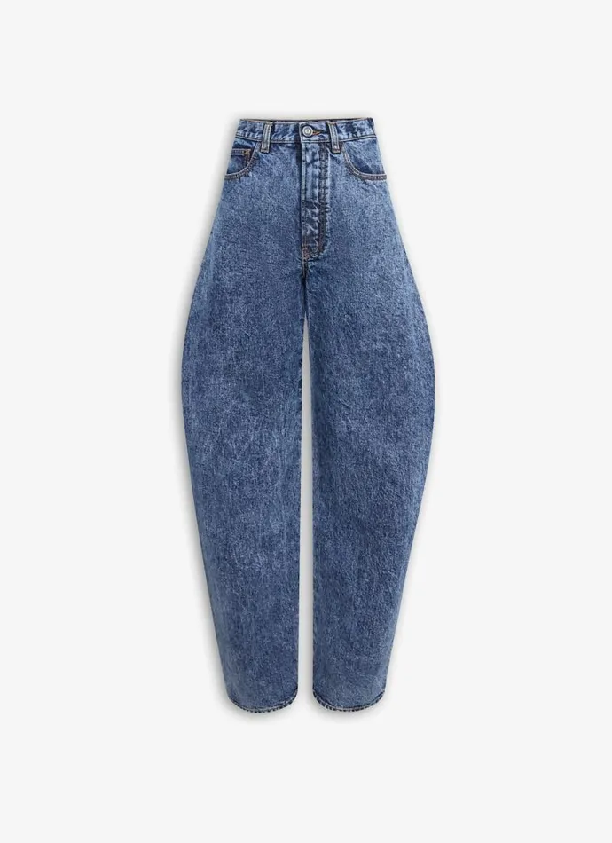 Alaa Pants and Shorts ROUND JEANS IN SNOW DENIM Light Blue 8211 Women