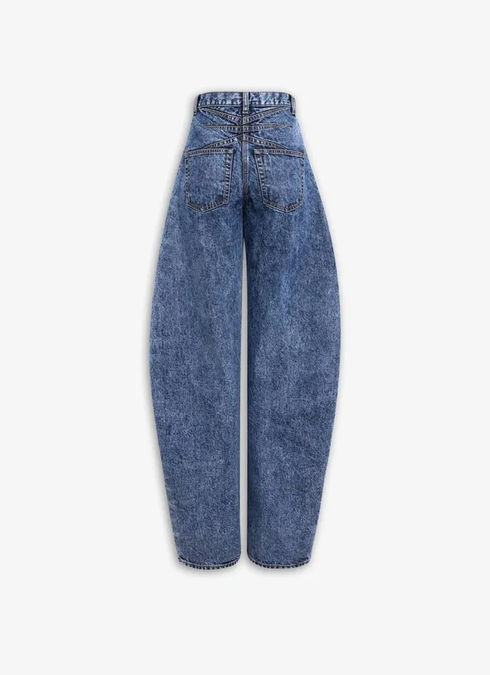 Alaa Pants and Shorts ROUND JEANS IN SNOW DENIM Light Blue 8211 Women
