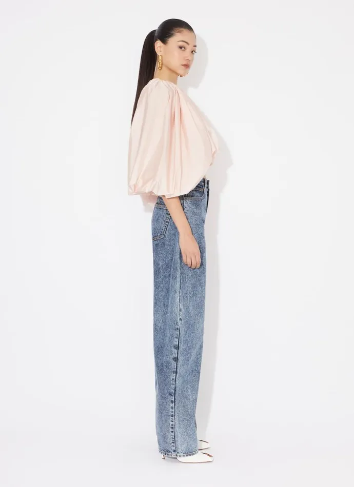 Alaa Pants and Shorts ROUND JEANS IN SNOW DENIM Light Blue 8211 Women
