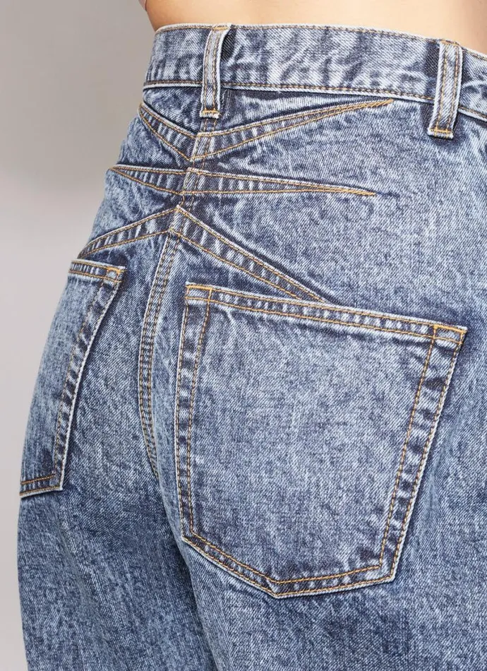 Alaa Pants and Shorts ROUND JEANS IN SNOW DENIM Light Blue 8211 Women