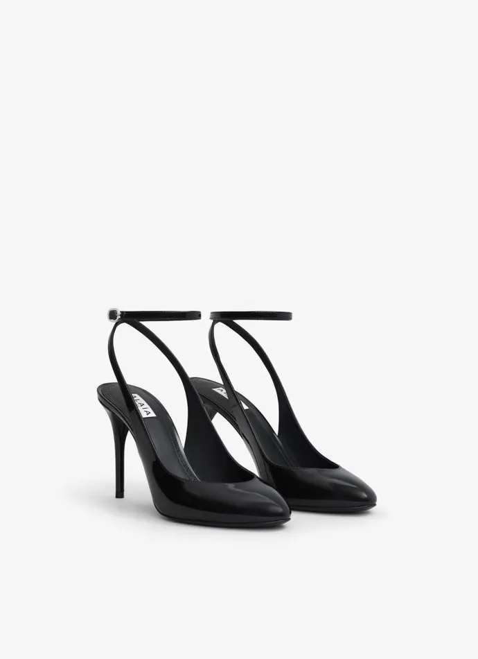 Alaa Sandals DECOLLETE SLINGBACKS IN PATENT CALFSKIN Black 8211 Women
