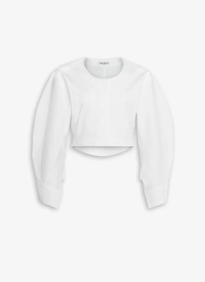 Alaa Tops and Shirts BLOUSE IN COTTON POPLIN White 8211 Women