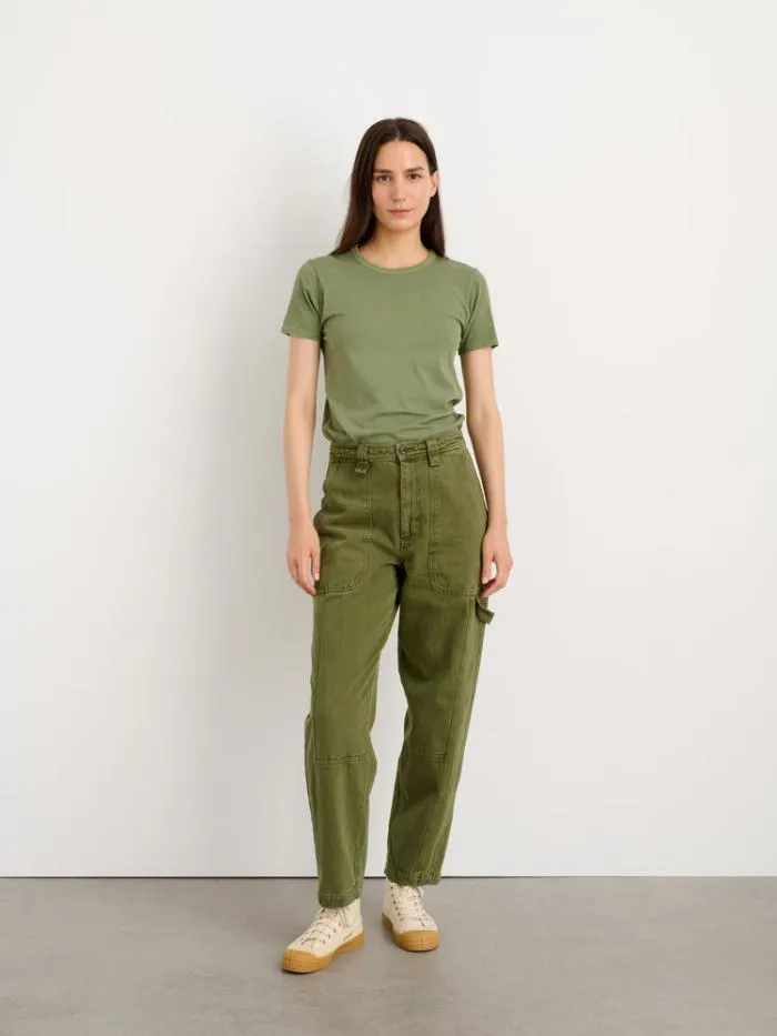 Alex Mill Pants Phoebe Pant In Recycled Denim Army Olive 8211 Women