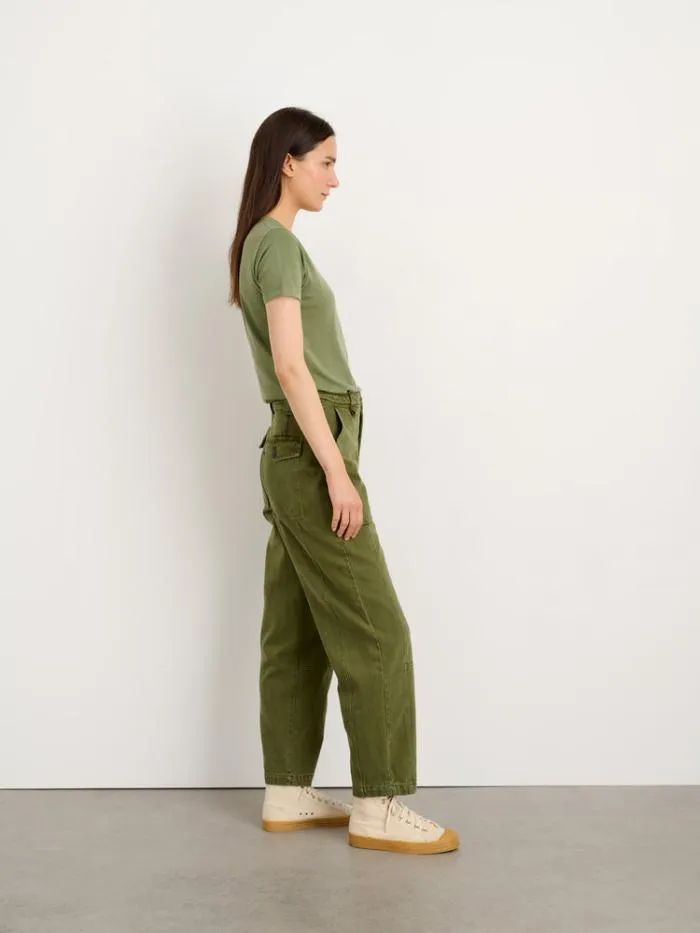 Alex Mill Pants Phoebe Pant In Recycled Denim Army Olive 8211 Women