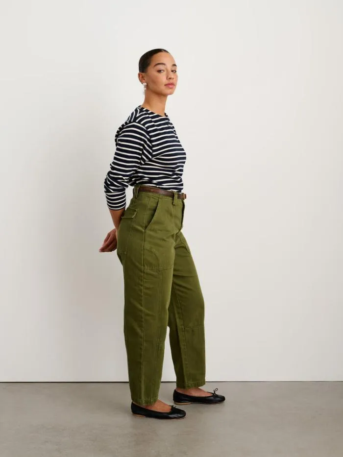 Alex Mill Pants Phoebe Pant In Recycled Denim Army Olive 8211 Women